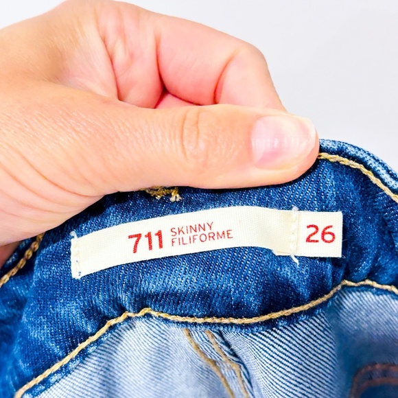 LEVI'S 711 Blue skinny jeans - Picture 4 of 10